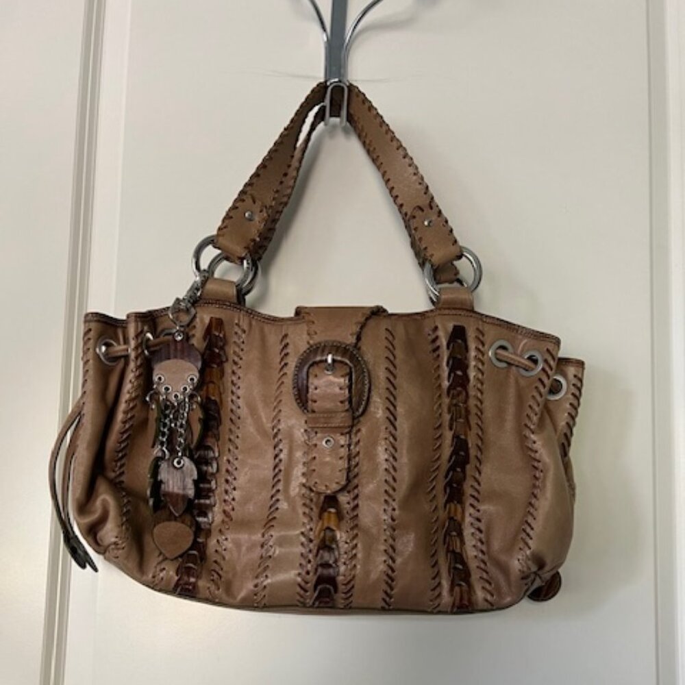 Isabella Fiore light brown large leather bag